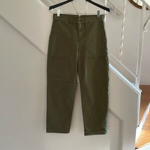 J Crew relaxed cargo pants, 26P, “Utility Green”